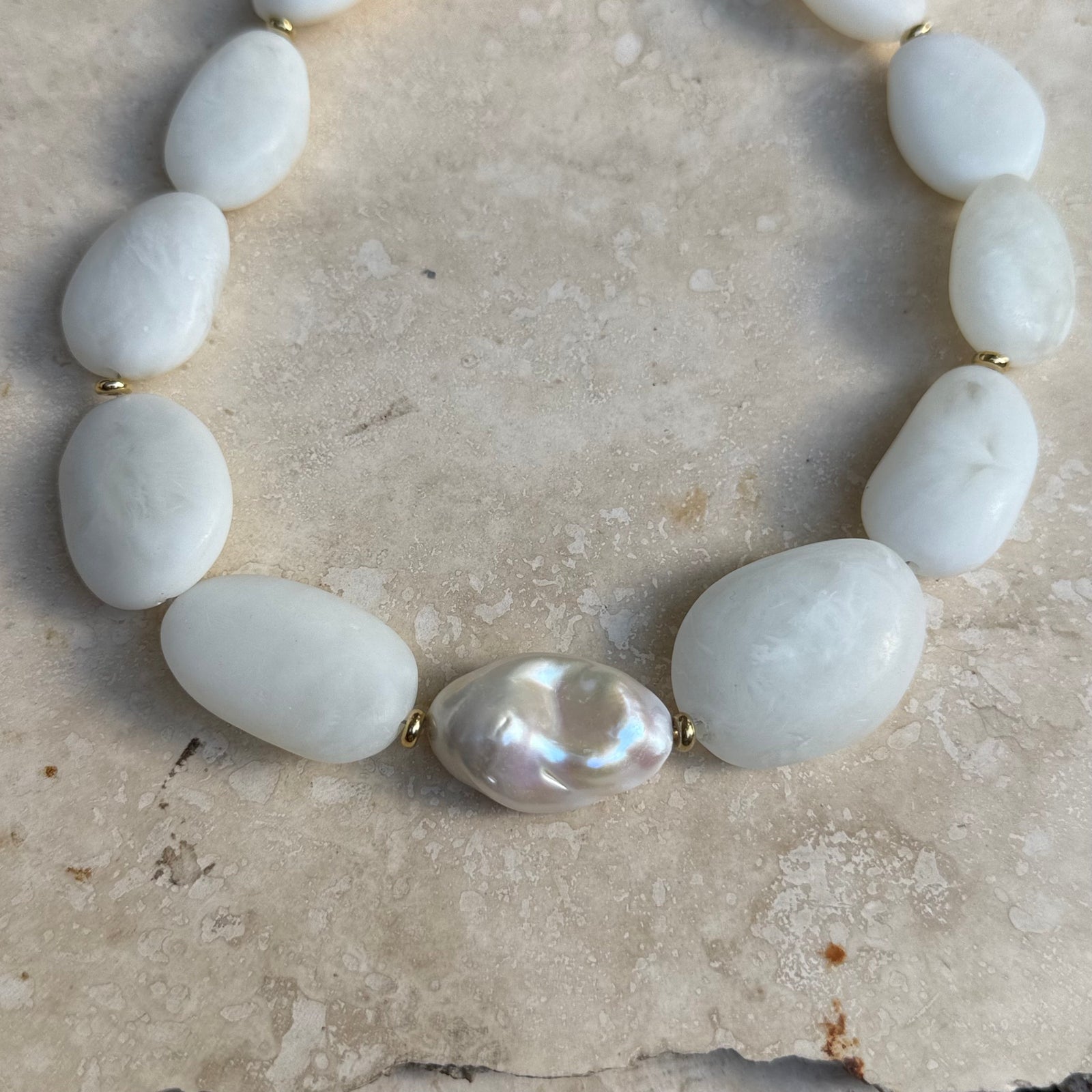 Sirena Necklace- blue, aqua, white