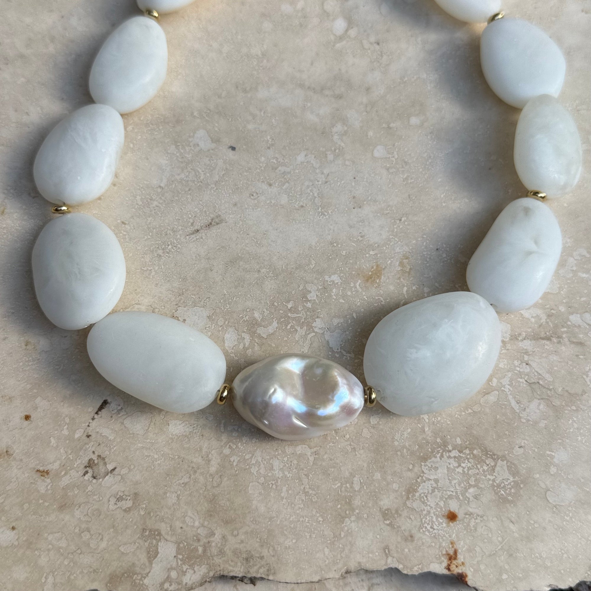 Sirena Necklace- blue, aqua, white