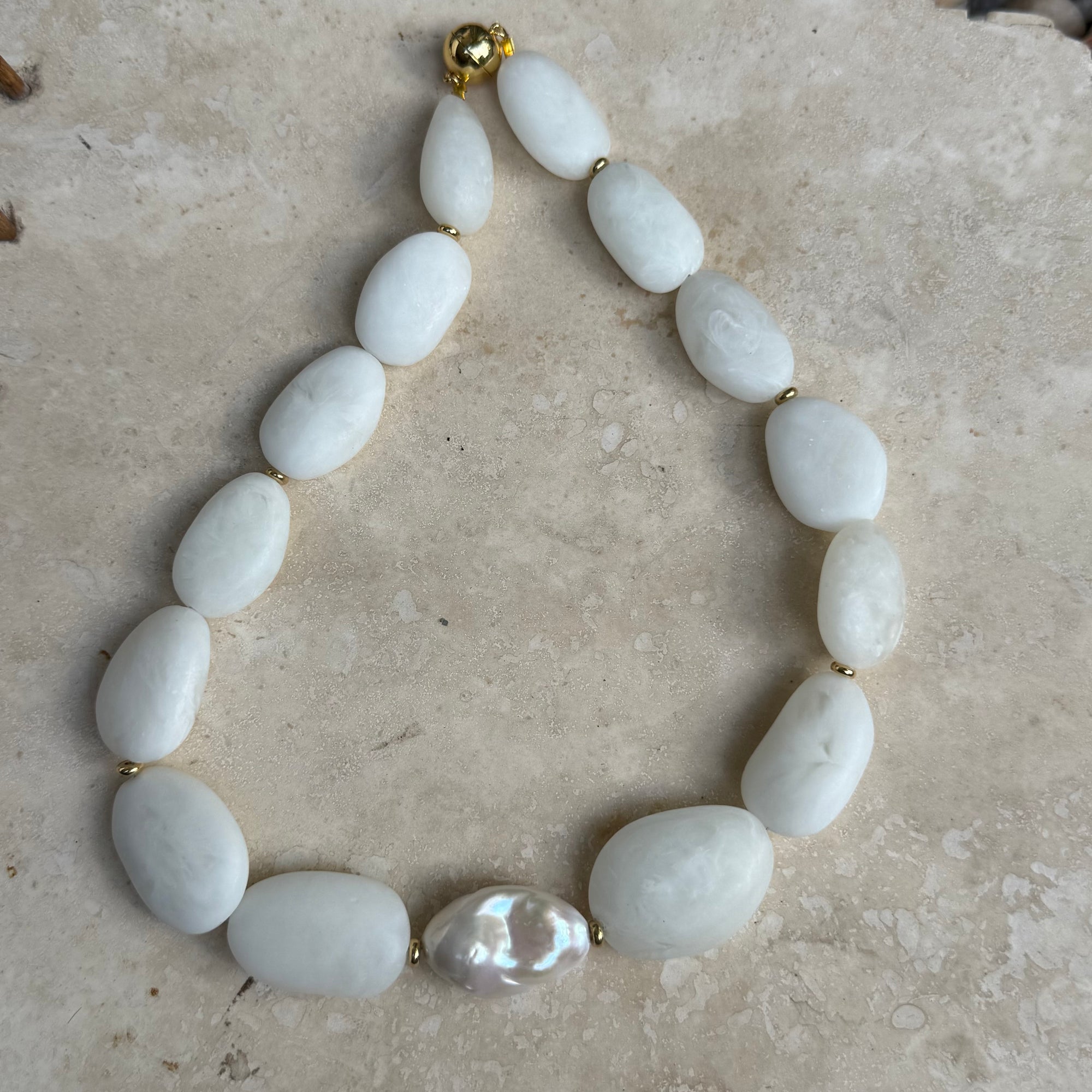 Sirena Necklace- blue, aqua, white