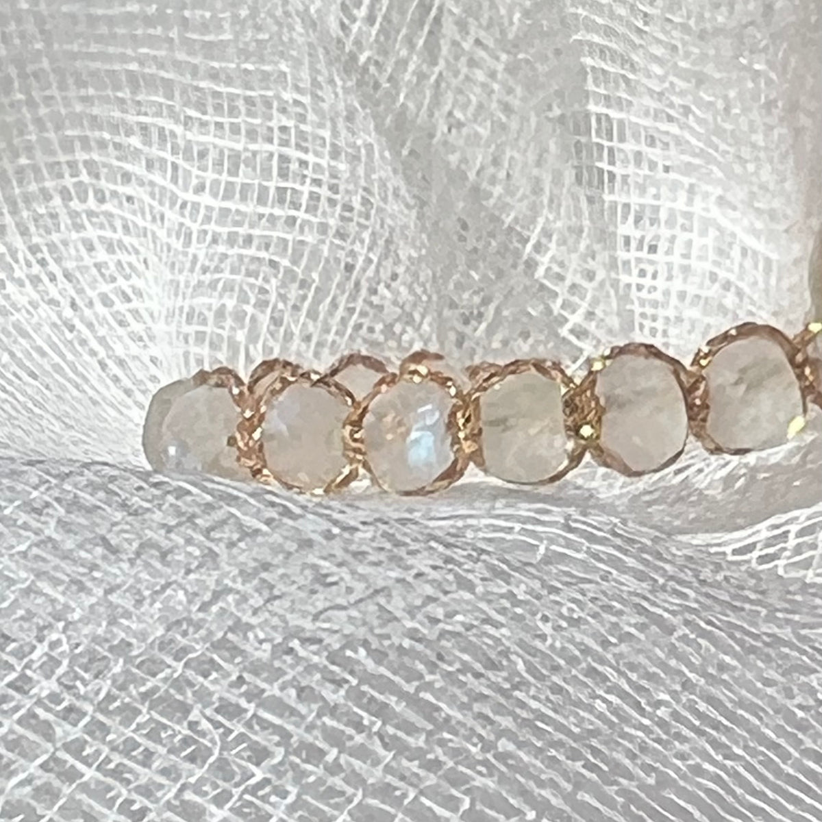 Gemstone and metallic cord Bracelet