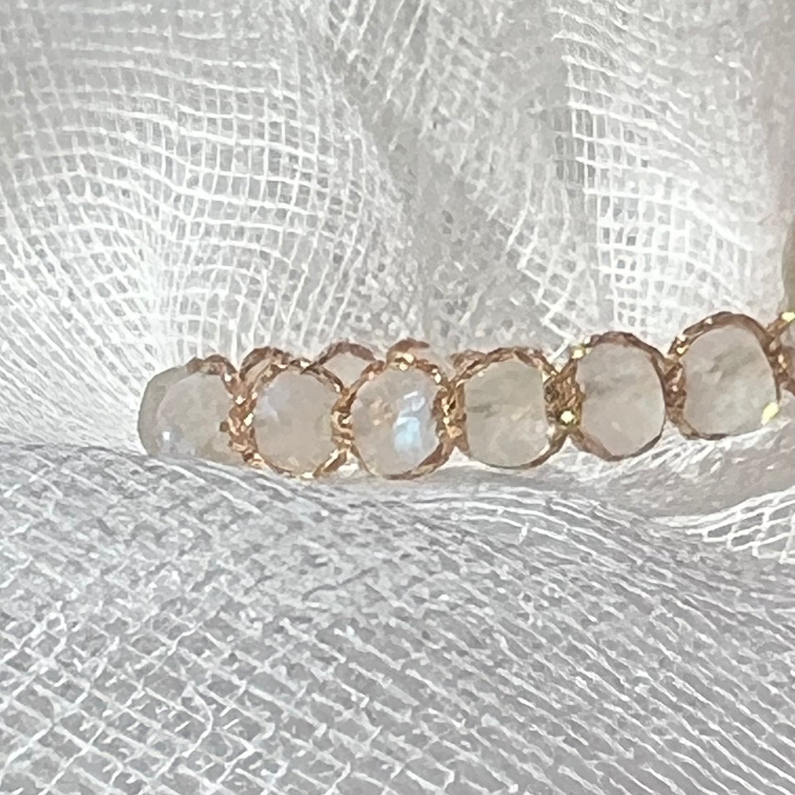 Gemstone and metallic cord Bracelet