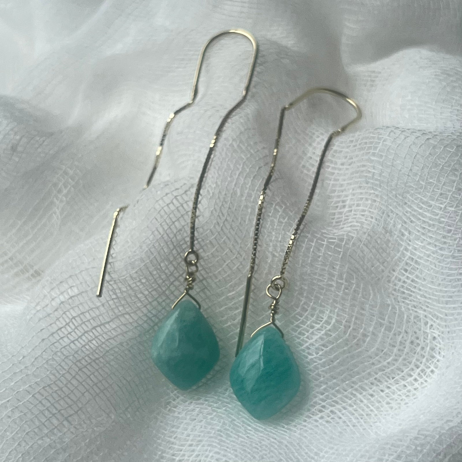 Amazonite Thread Earrings