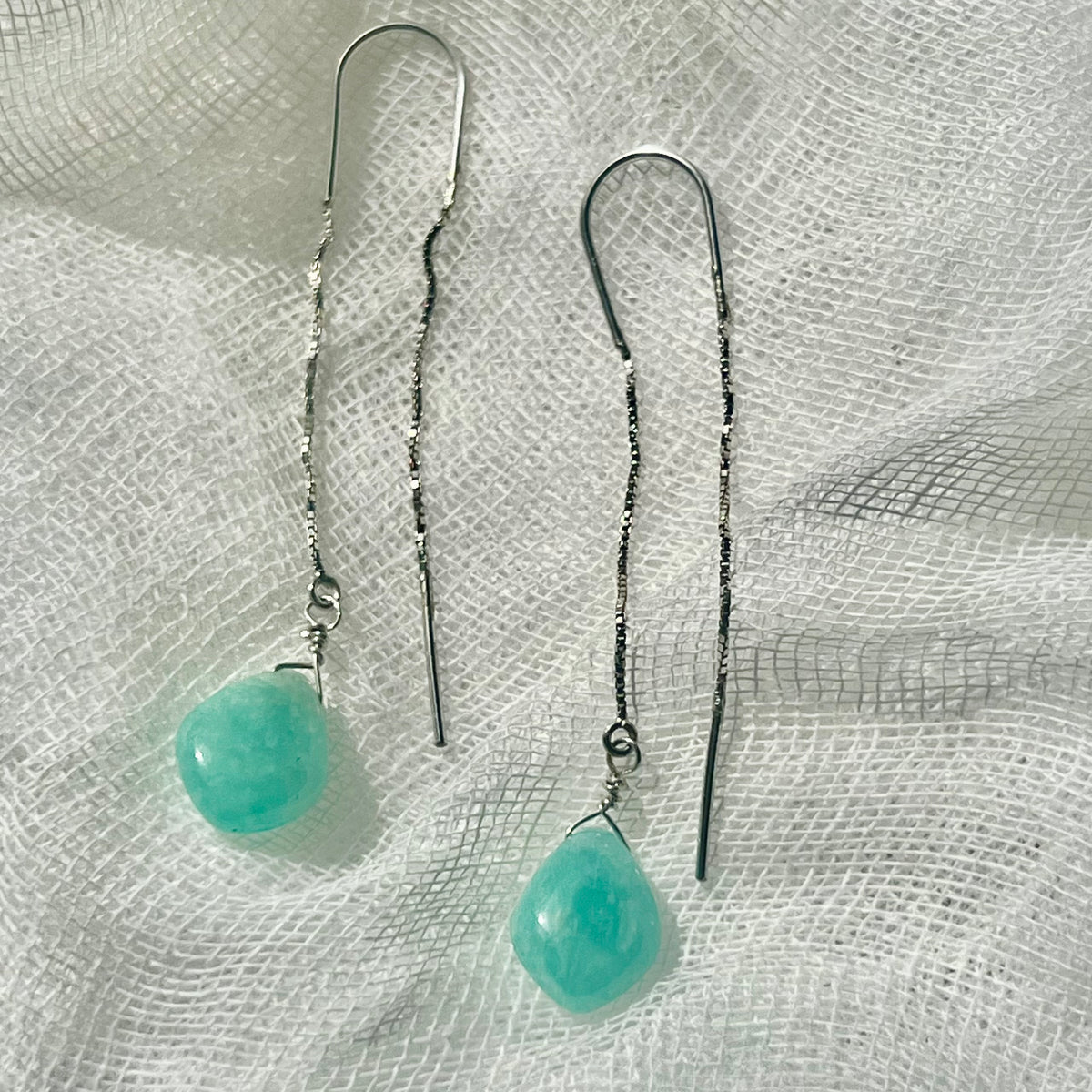 Amazonite Thread Earrings
