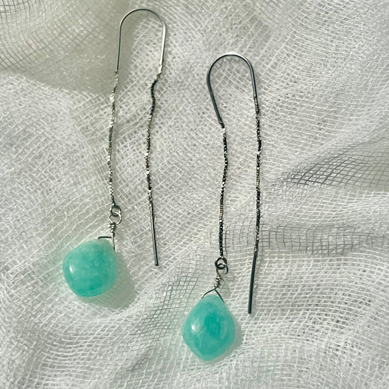 Amazonite Thread Earrings