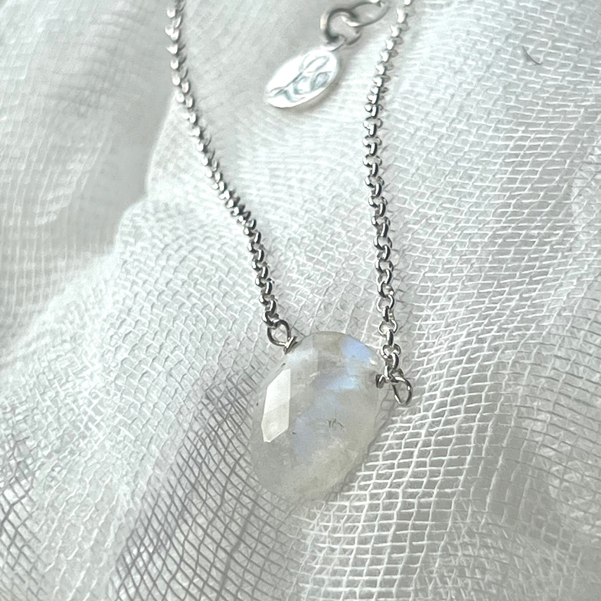 Moonstone Solitaire Necklace