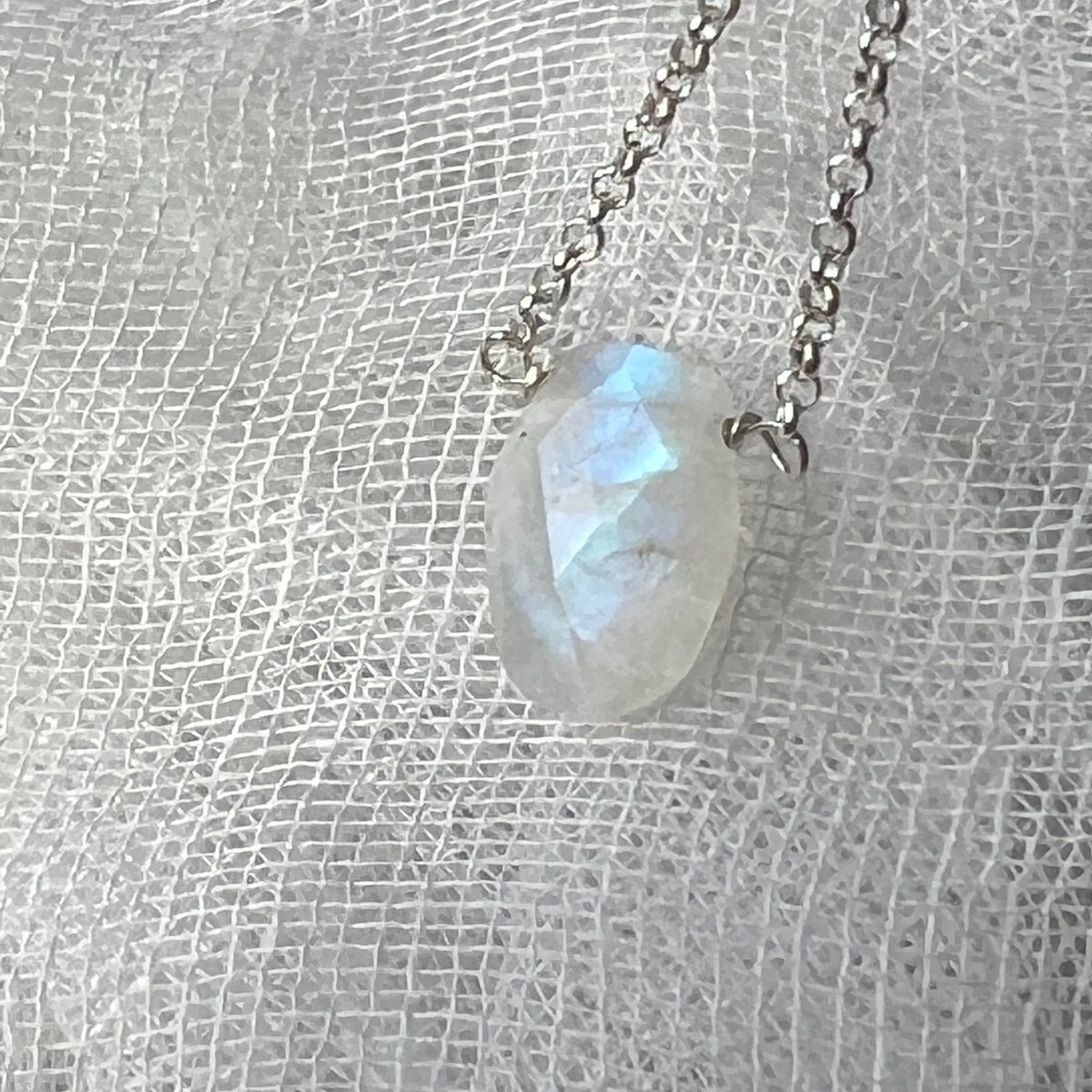Moonstone Solitaire Necklace