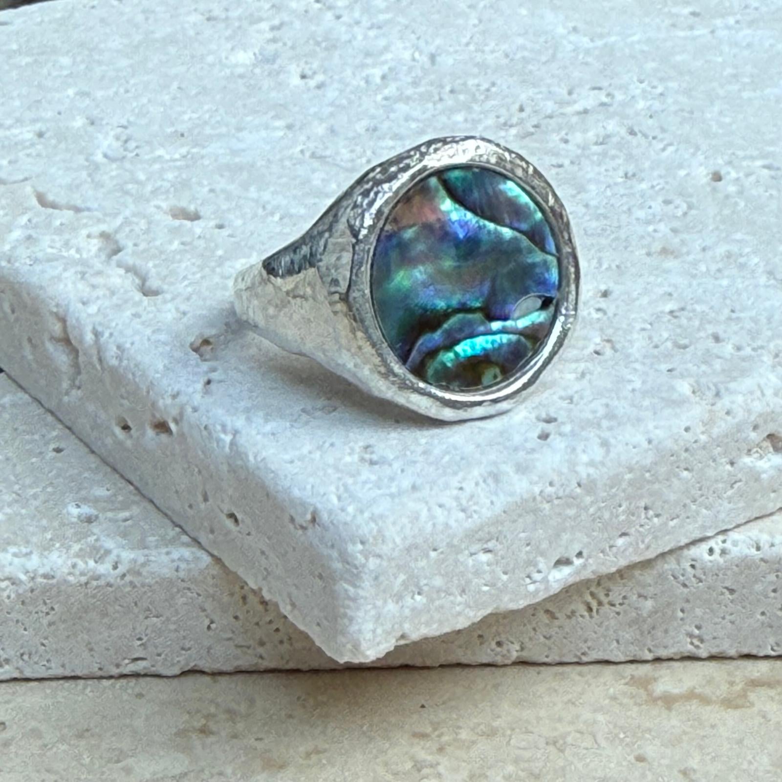 Vanuatu Ring - Paua or Mother of Pearl