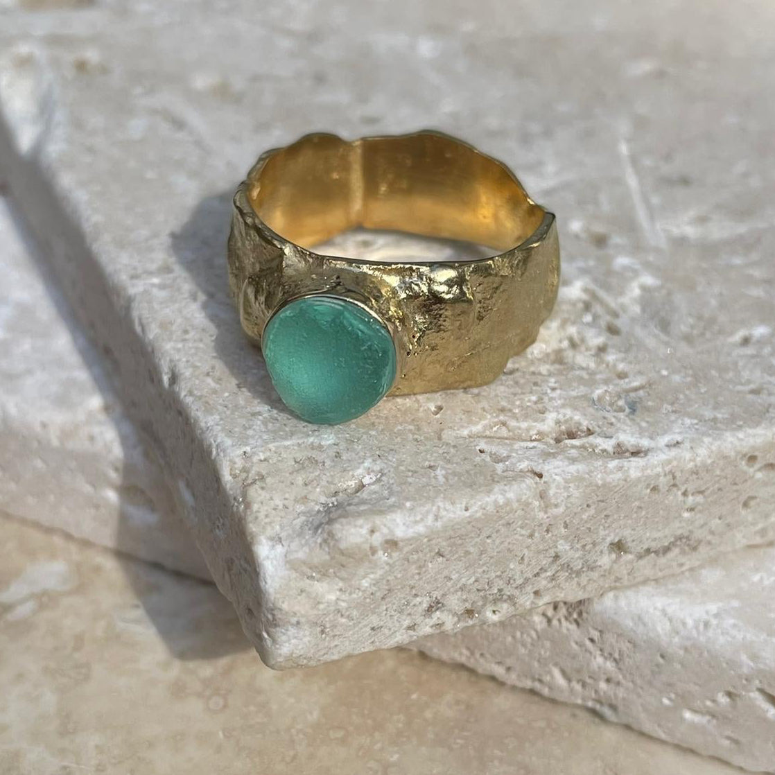 Corsica - Seaglass Ring - Single and triple