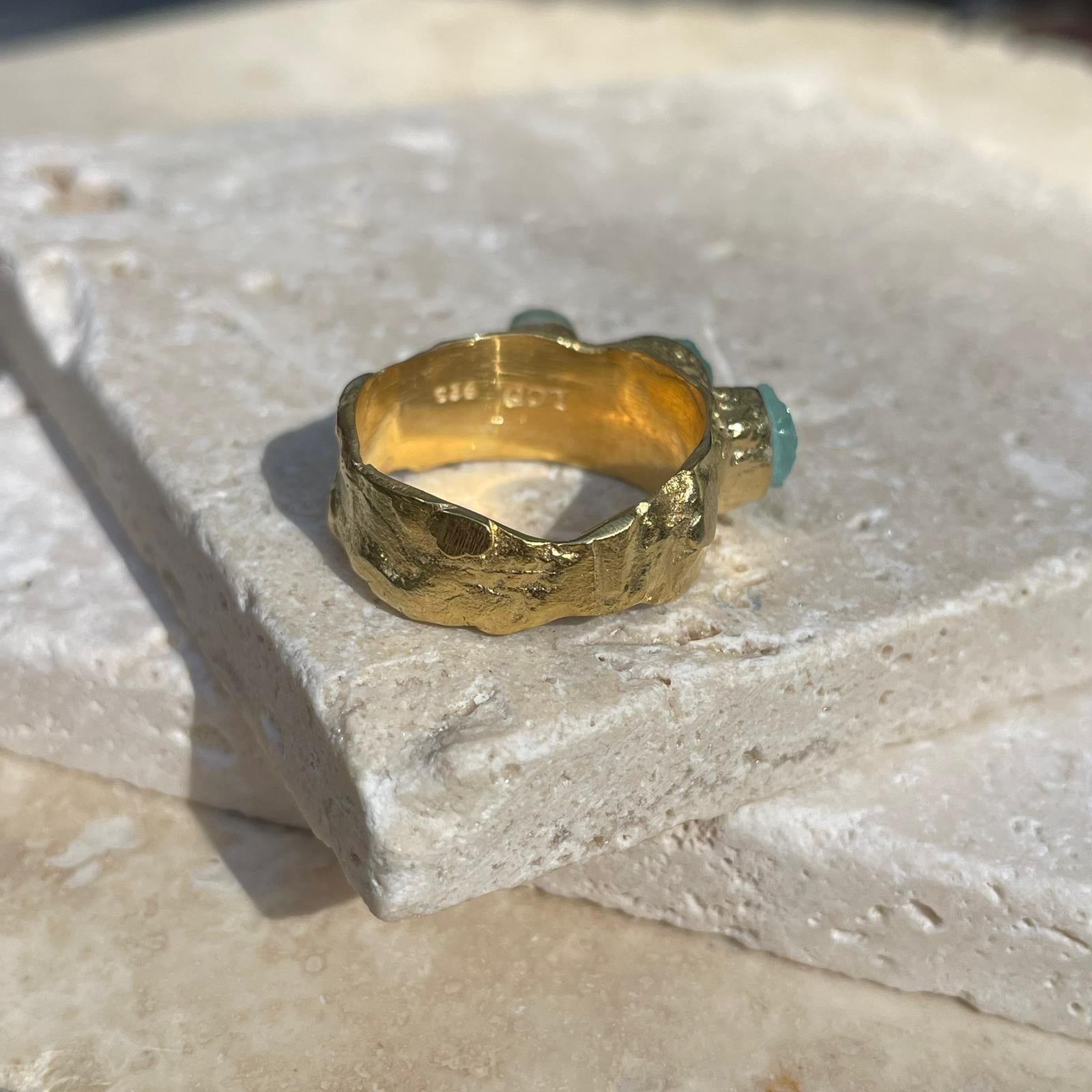 Corsica - Seaglass Ring - Single and triple