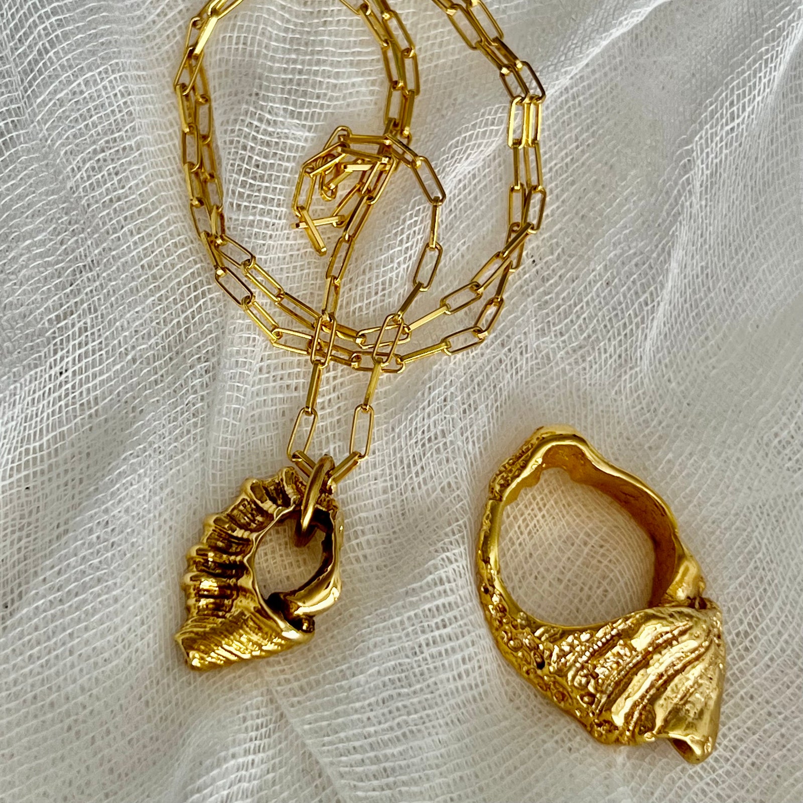 Heart of the Shell Gold Necklace