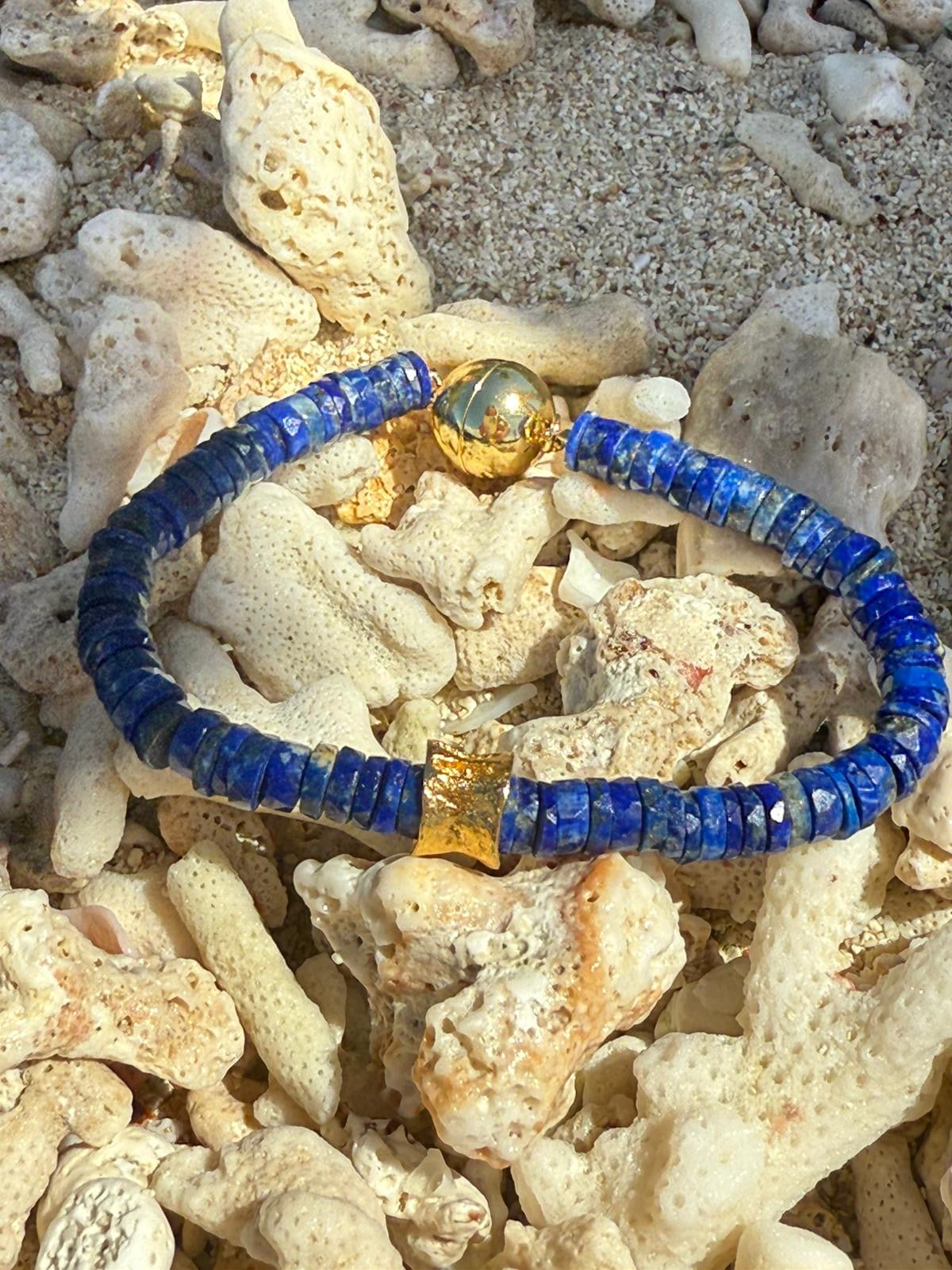 Lapis Lazuli fishbone bracelet