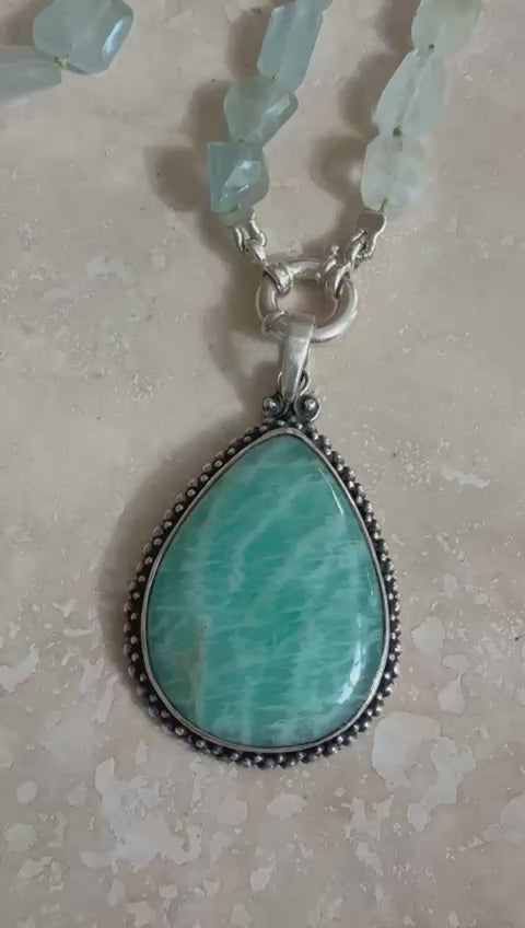 Amazonite and Aquamarine Necklace