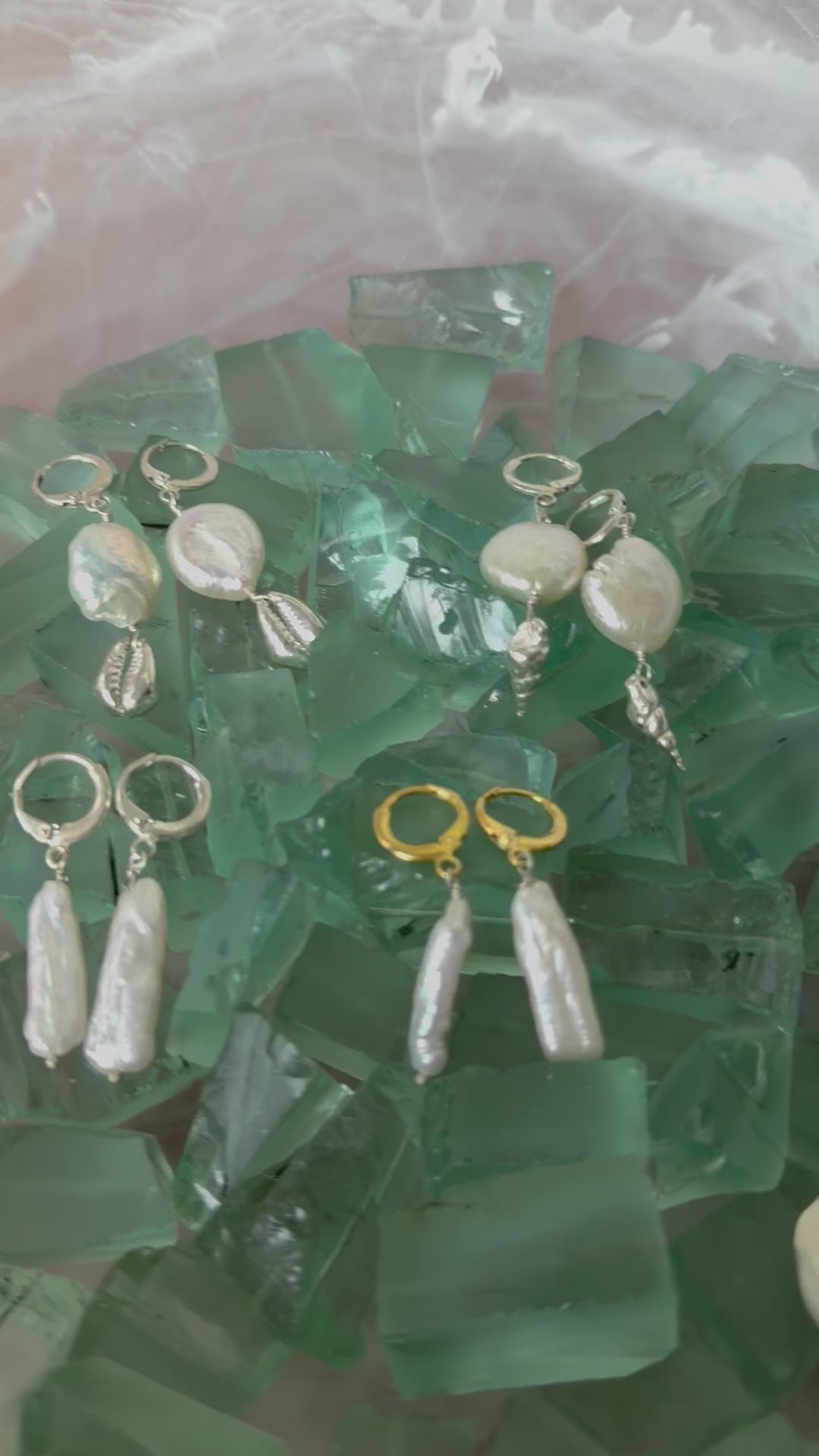 Keshi Pearl Drop Earrings