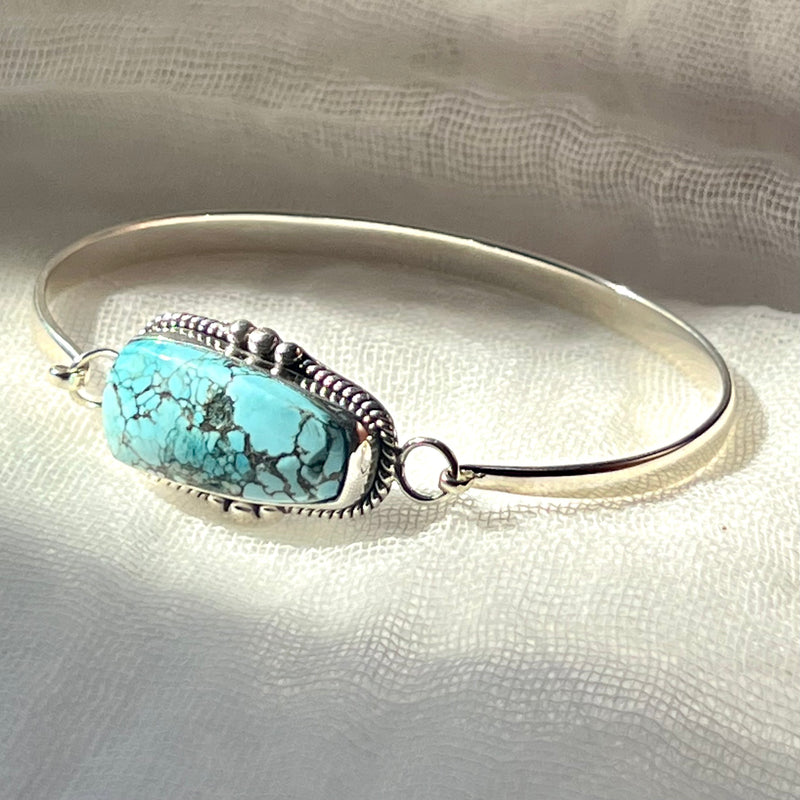 Turquoise Silver Bangle