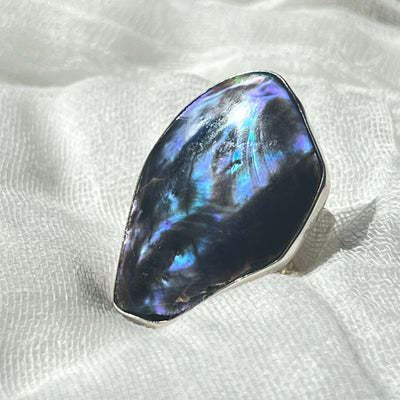 Adjustable Statement Ring - Mother of Pearl, Paua or Black Shell