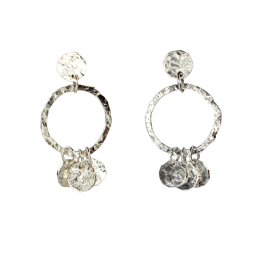 Moon Glimmer Earrings in Silver and Gold