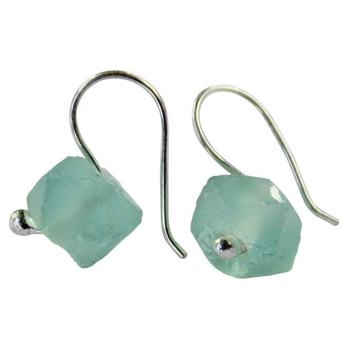 Silver Recycled Seaglass Earrings