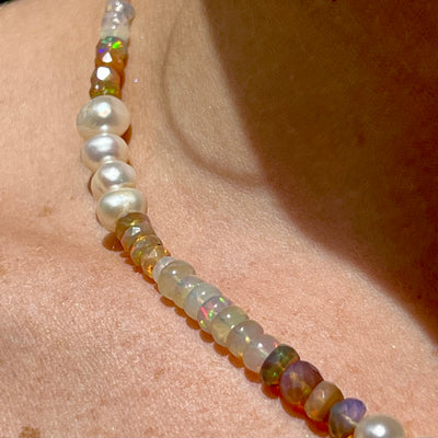 Pearl and Opal Necklace