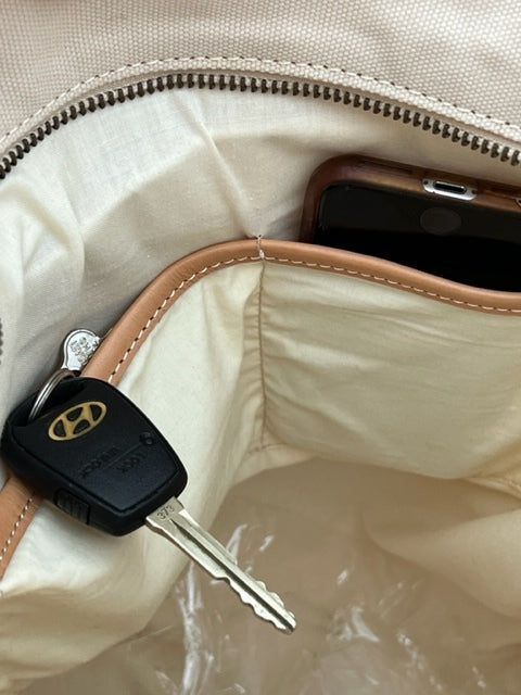 Classic Canvas and Leather Tote