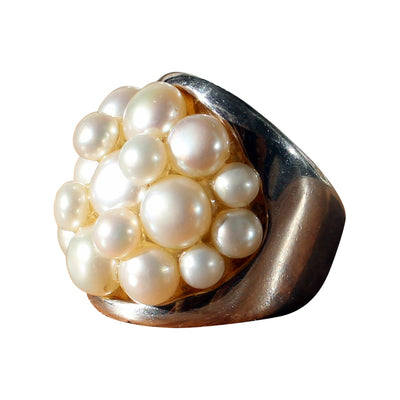 Pearl cluster ring