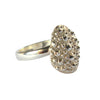 Sea Urchin Adjustable Ring in Silver and Gold