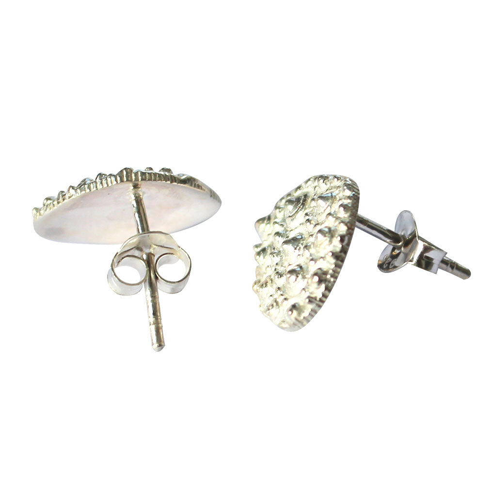 Sea Urchin Stud Earrings in Silver or Gold