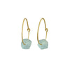Gold Recycled Glass Hoop Earrings