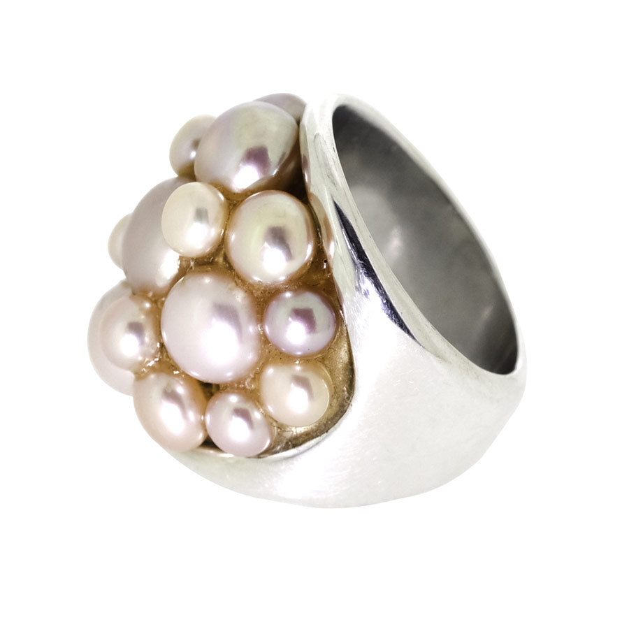 Pearl cluster ring