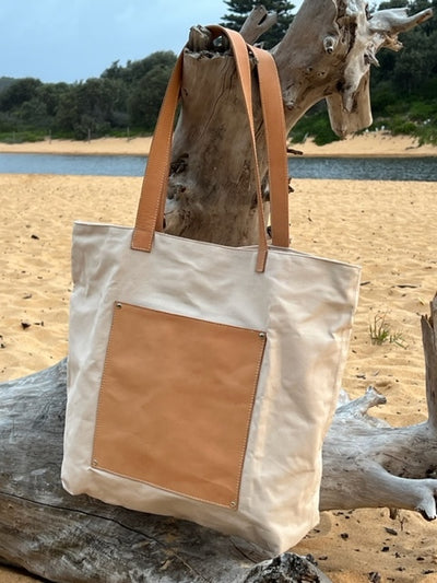 Classic Canvas and Leather Tote