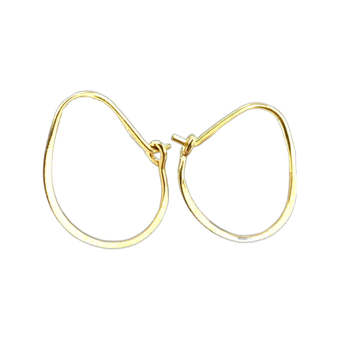 Oval Hoops in Silver or Gold