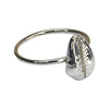 COWRIE SHELL RING IN SILVER OR GOLD