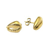 COWRIE SHELL STUD EARRINGS IN SILVER OR GOLD