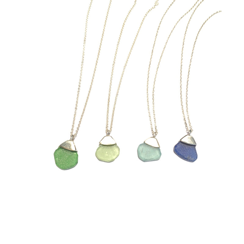 Fine Seaglass Silver Necklace