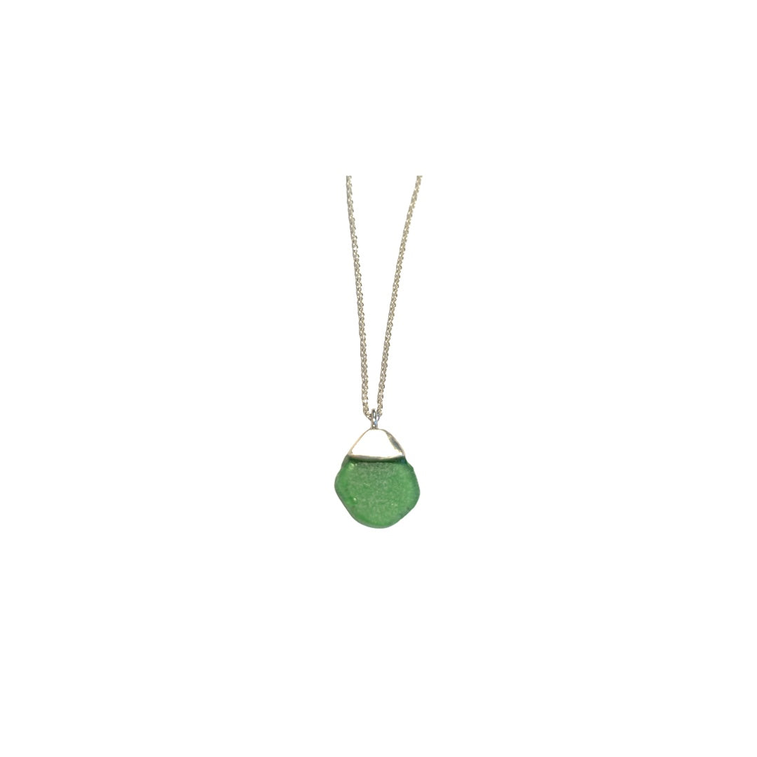 Fine Seaglass Silver Necklace