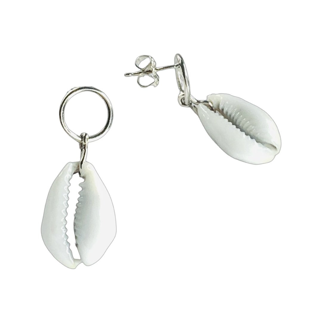 COWRIE EARRINGS IN SILVER OR GOLD