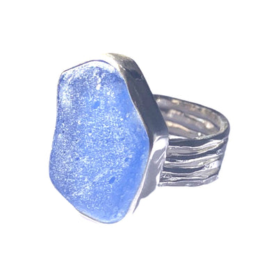 Mykonos Silver Seaglass Ring