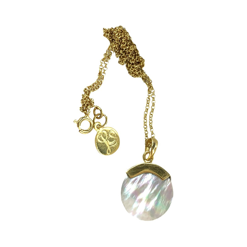 LA LUNA MOTHER OF PEARL NECKLACE SILVER OR GOLD