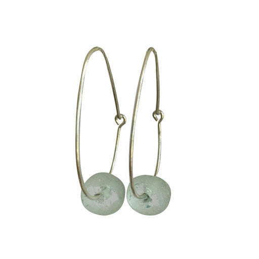 Glass hoop deals earrings