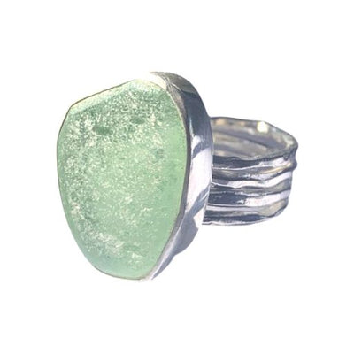 Mykonos Silver Seaglass Ring