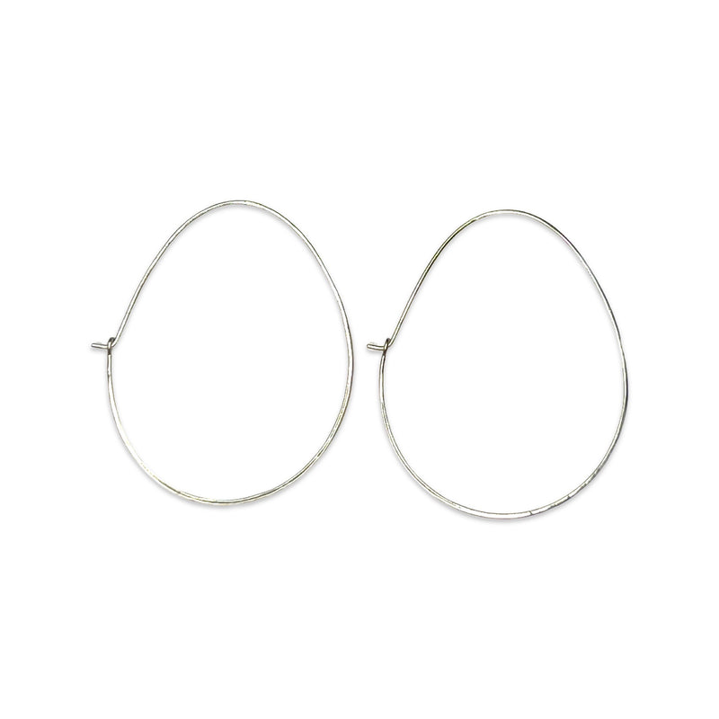 Large Hoop Earrings - Silver or Gold