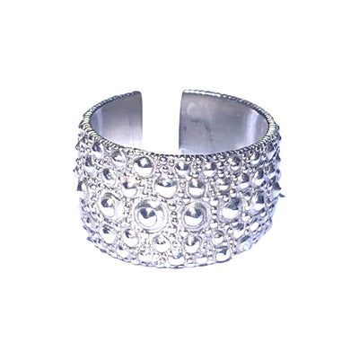 Sea Urchin Wide Band Ring in Silver or gold